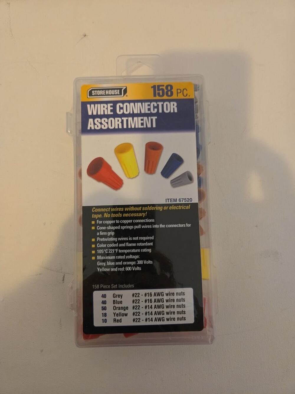 Storehouse 158 Piece Wire Connector Assortment - Picture 1 of 2